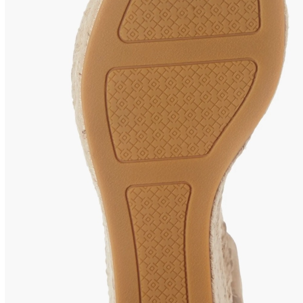 TORY BURCH Beige Espadrille Wedge Sandals - Picture 6 of 9